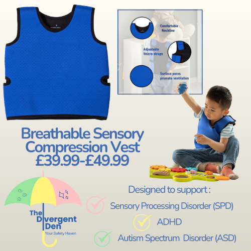 Breathable Sensory Compression Vest for Kids (Calm, Focus & Comfort)