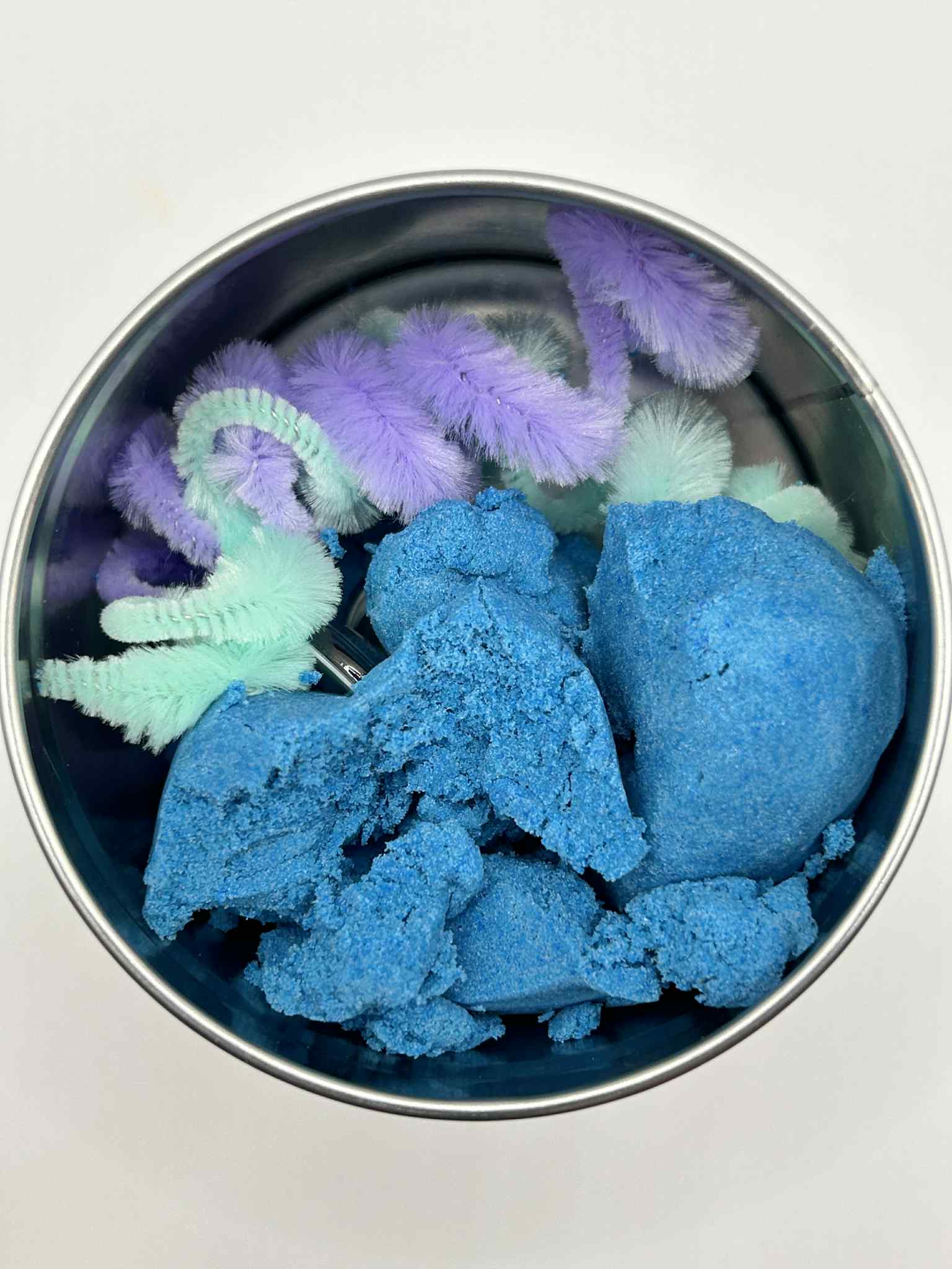 Top view of Create Your Own Monster Sensory Set showing colourful modelling materials and tools for sensory play