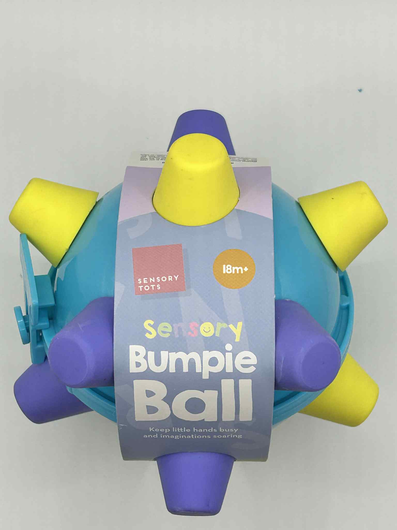Top view of the Sensory Bumpie Ball – tactile fidget and stress-relief toy for neurodivergent children | The Divergent Den