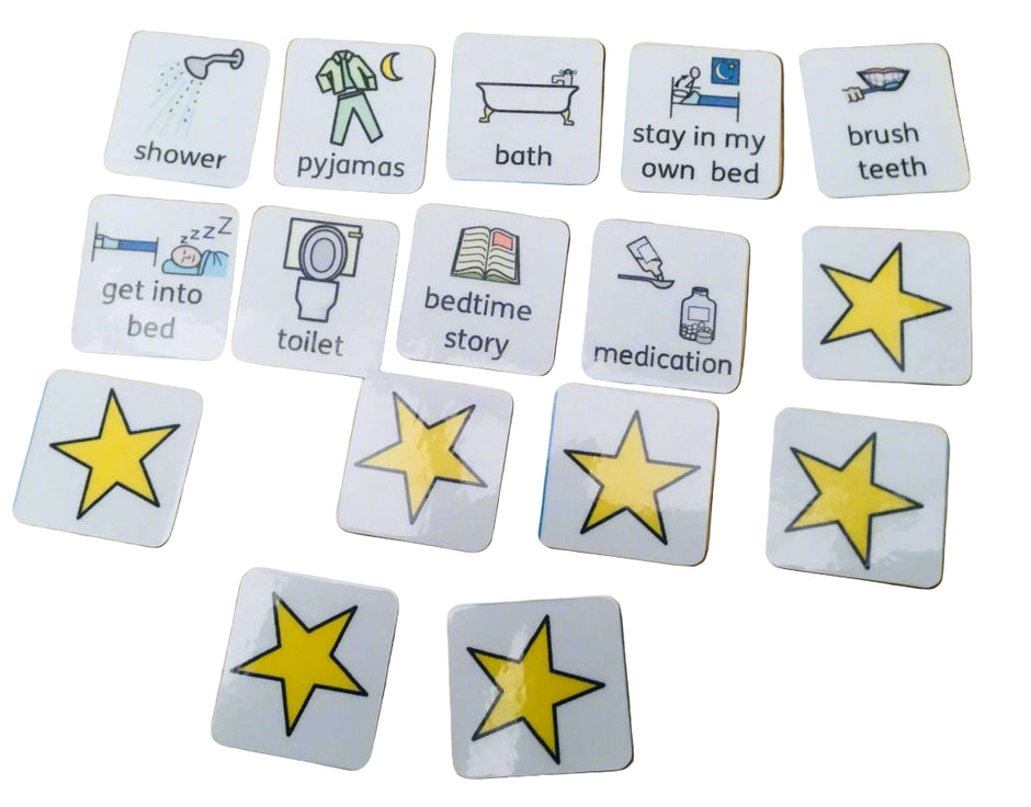 Bedtime Routine Visual Board – ASD & ADHD Routine Chart for Kids | Calm, Structured Sleep & Evening Self-Regulation