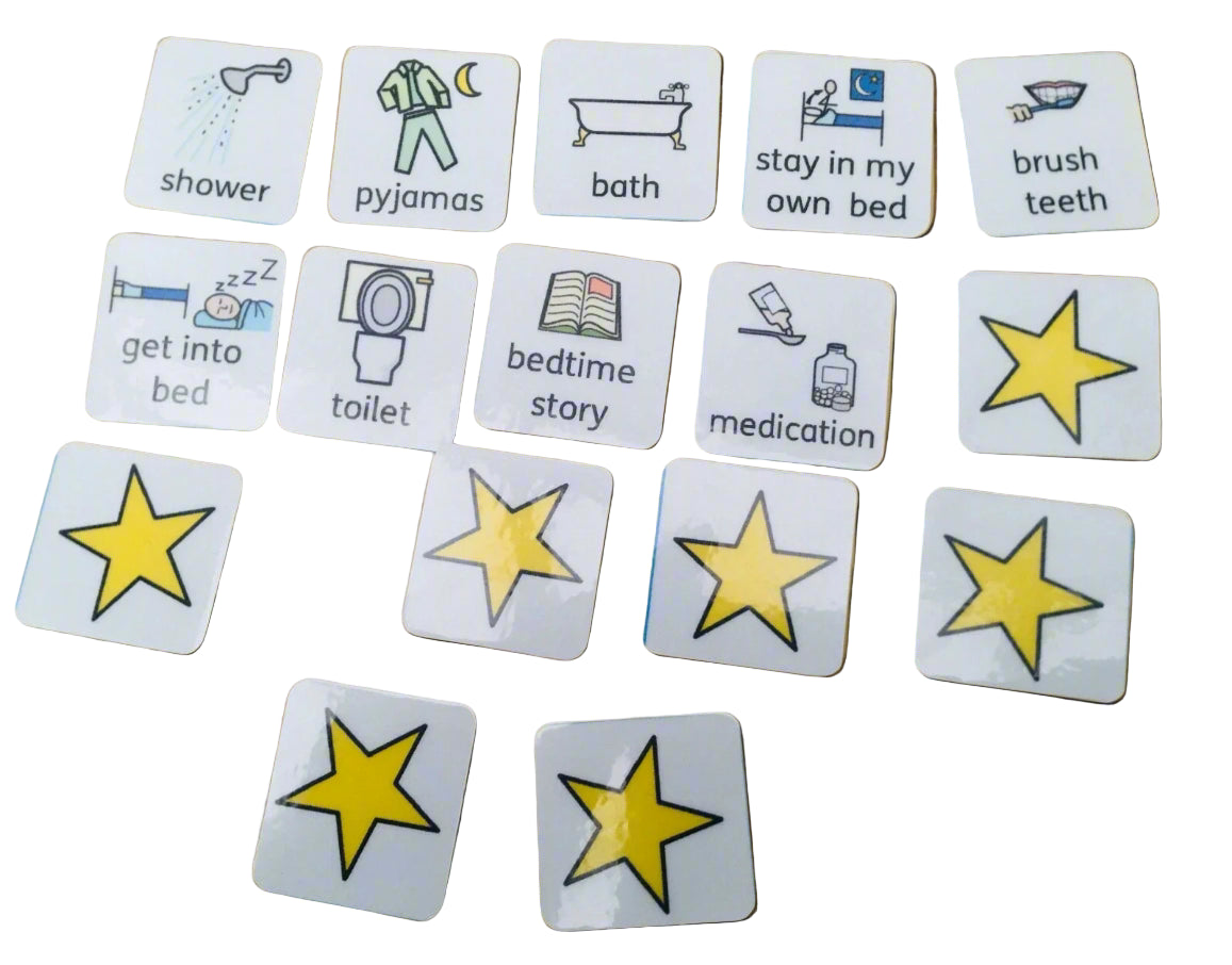 Bedtime Routine Visual Board – ASD & ADHD Routine Chart for Kids | Calm, Structured Sleep & Evening Self-Regulation