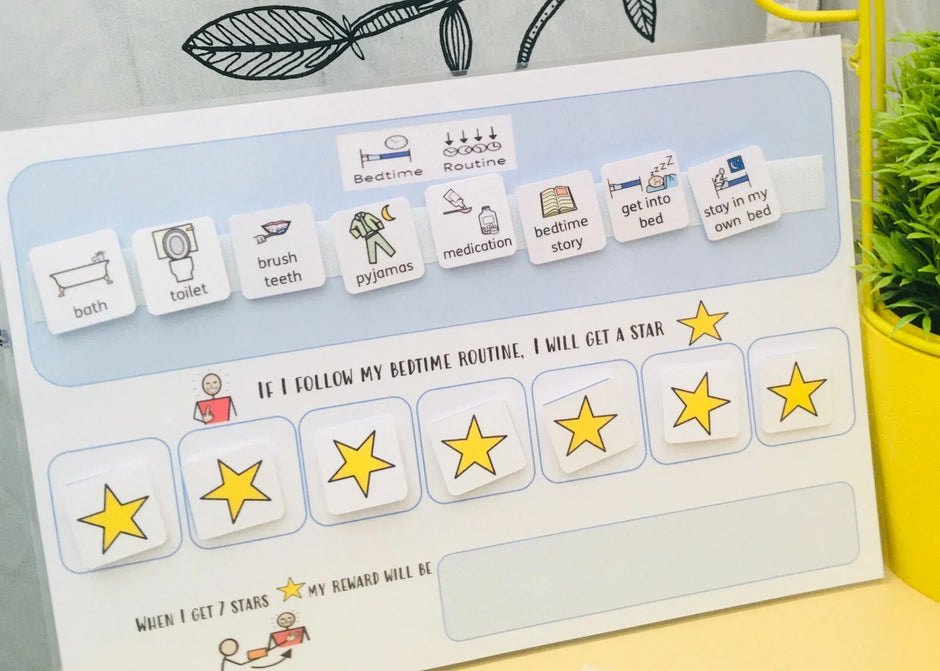 Bedtime Routine Visual Board – ASD & ADHD Routine Chart for Kids | Calm, Structured Sleep & Evening Self-Regulation