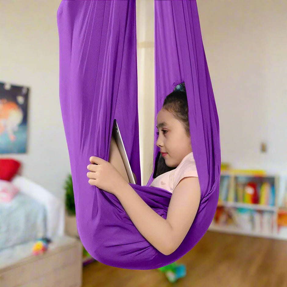Therapeutic Sensory Swing – Calming Indoor Hammock for Kids | Autism, ADHD & SPD Support for Balance, Focus & Relaxation”