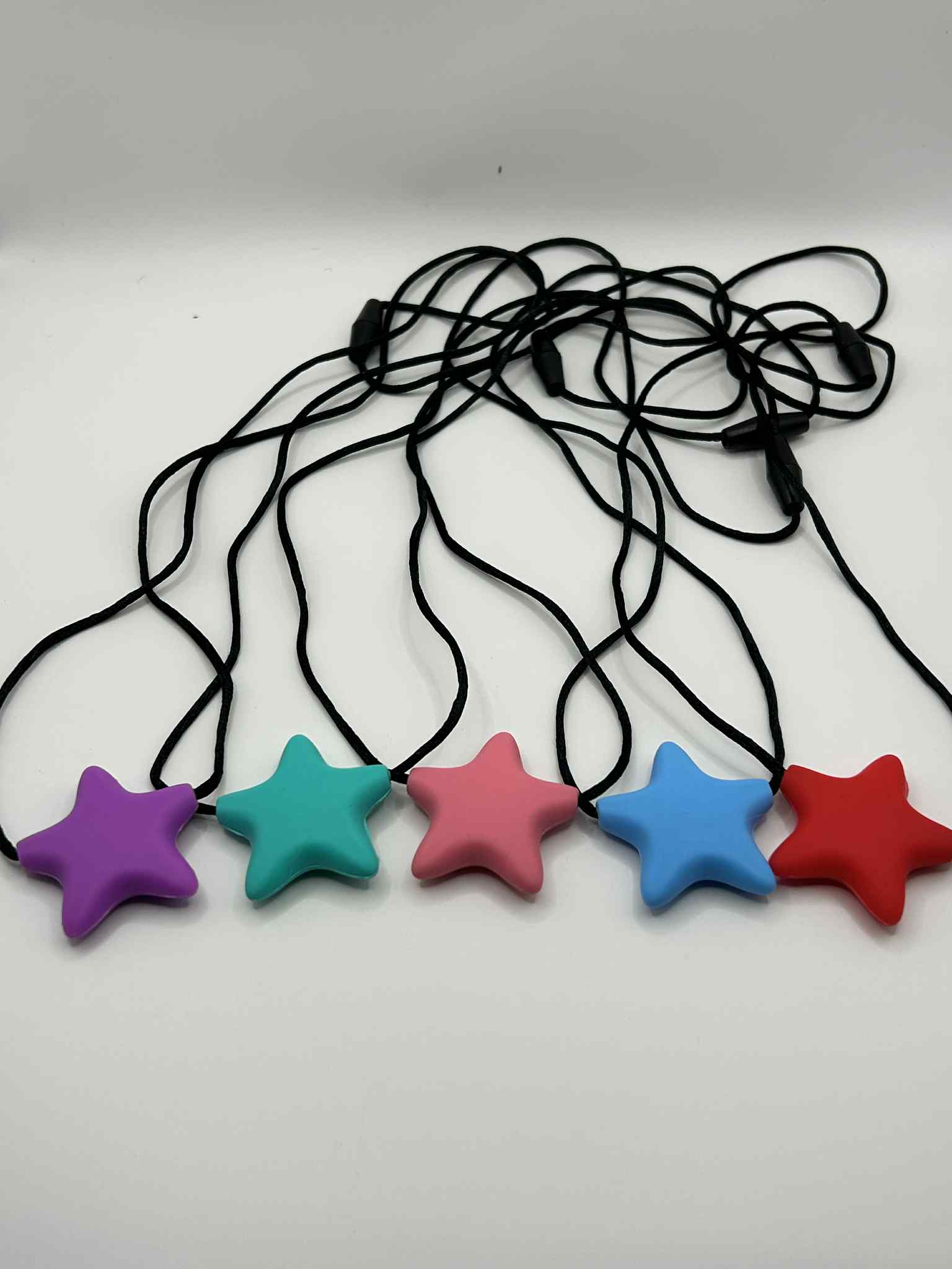 Star Sensory Chew Necklace (5 Pack) – Oral Sensory Chew Toy for Kids & Adults | Autism, ADHD & Oral Motor Support, Safe, Durable & Calming