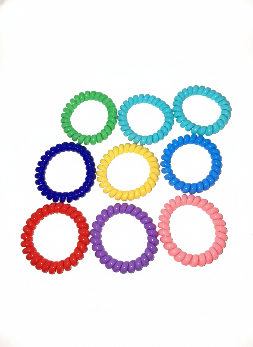 Chew & Oral Sensory Bracelets 4-Pack in assorted colours - BPA-free silicone chewable jewellery