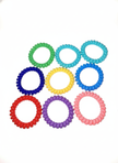 Chew & Oral Sensory Bracelets 4-Pack in assorted colours - BPA-free silicone chewable jewellery