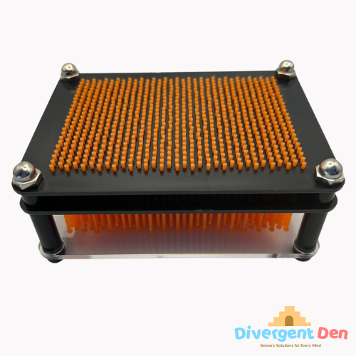 3D Rainbow Pin Art  in calming colours – sensory fidget toy by The Divergent Den