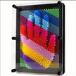 Close-up of 3D pins forming hand shape – 3D Rainbow Pin Art by The Divergent Den