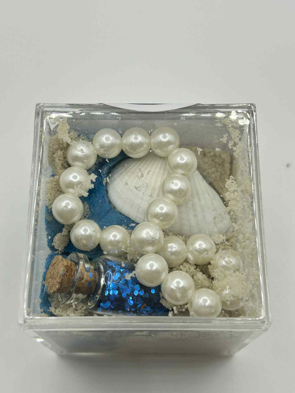 Under The Sea Sensory Play Box for Kids – Kinetic Sand, Pearl Bracelet, Glitter & Ocean-Themed Accessories | Calming, Educational, Creative Play for Autism, ADHD & Fine Motor Skill