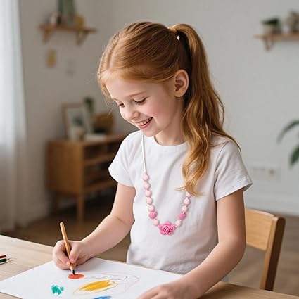 Beaded Sensory Chew Necklace – Safe & Durable Oral Sensory Toy for Kids, Teens & Adults | Autism, ADHD & Neurodivergent Chew Support