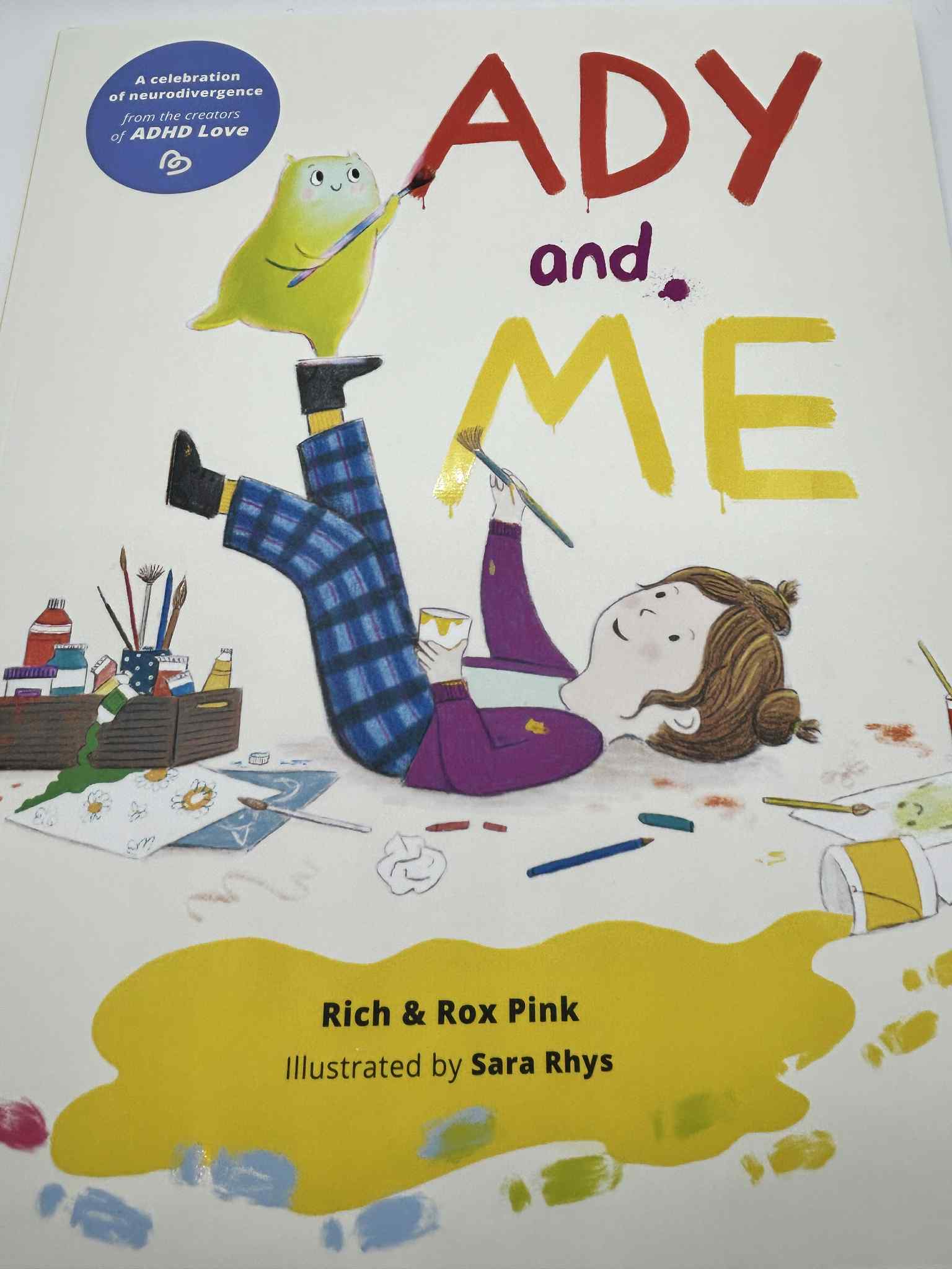 Ady and Me Book cover showing illustrated characters and ADHD awareness theme
