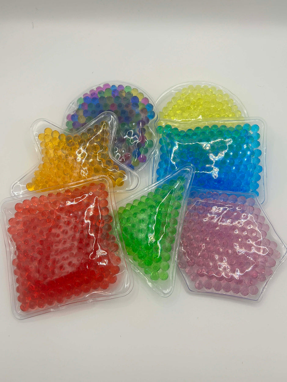 Heart shaped water bead sensory fidget toy for tactile exploration and stress relief