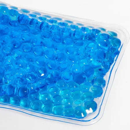 Close up of water beads flowing inside sensory shape showing visual and tactile stimulation