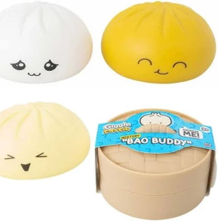Bao Buddies sensory squishies set featuring soft slow-rise foam dumplings for calming tactile stimulation