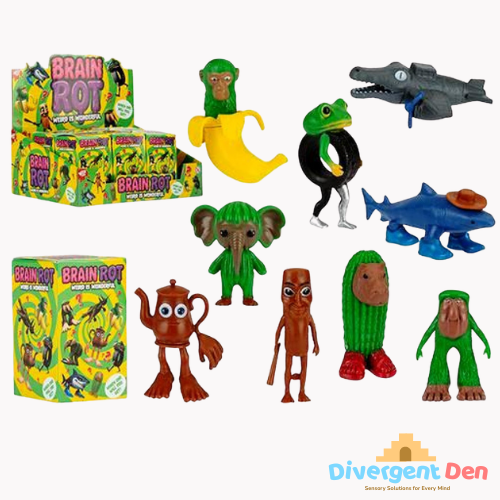 Brain Rot character collectible sensory toy - tactile stress relief fidget
