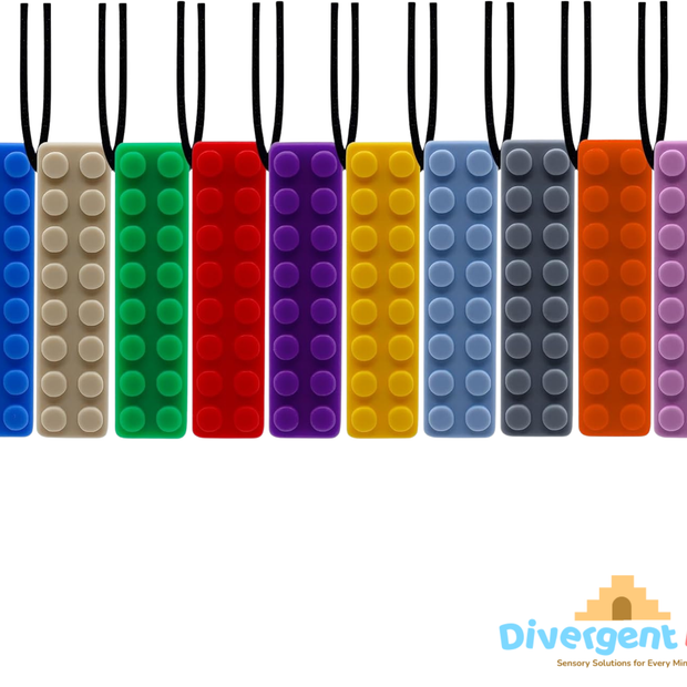 LEGO Block Style Chew Necklace