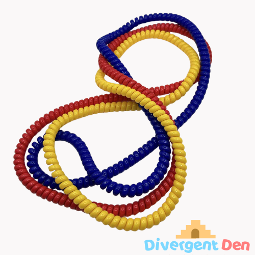 Chew Coil Necklace 4-Pack - safe oral sensory jewellery for children with autism and ADHD | The Divergent Den