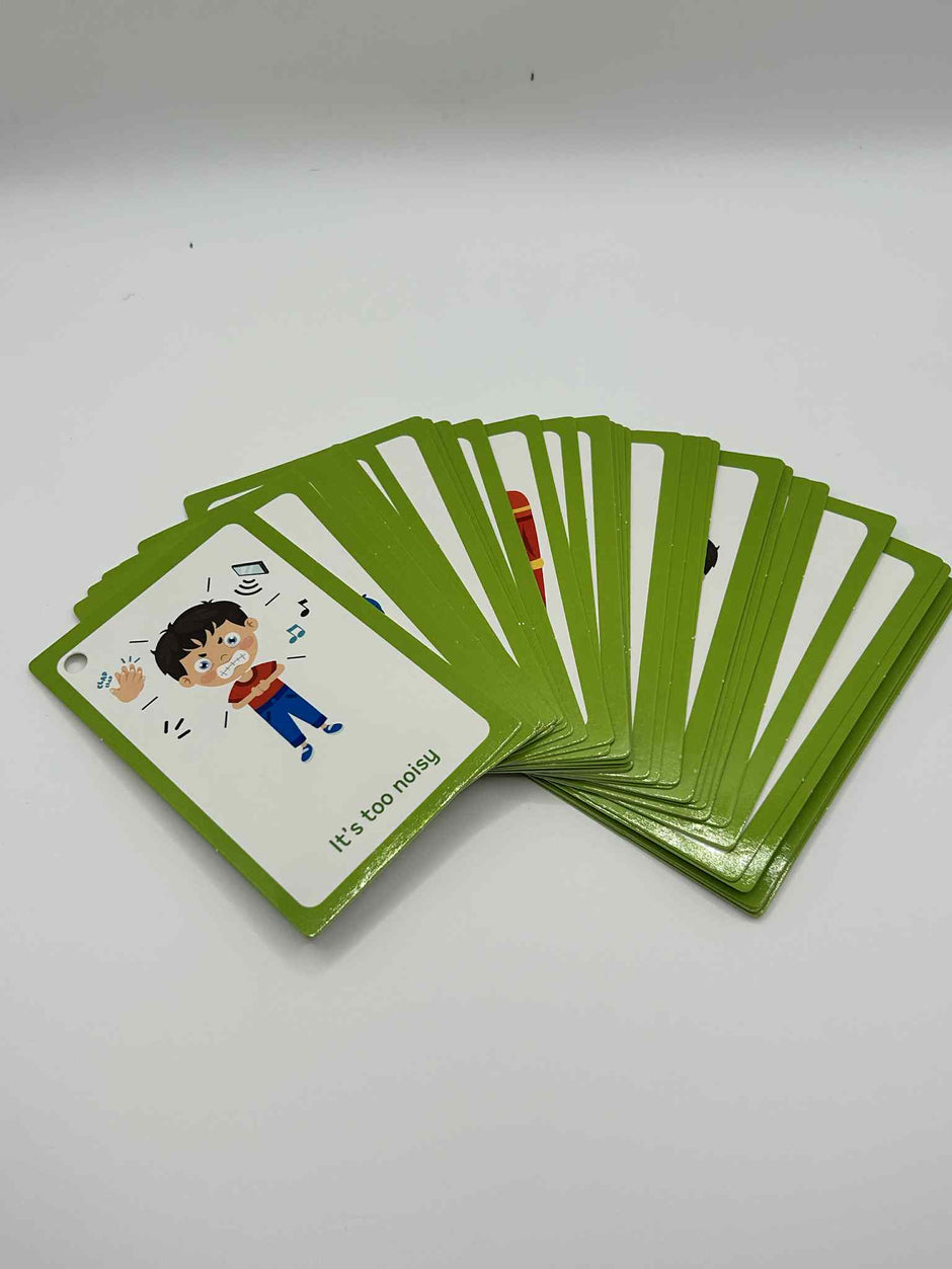 32 colourful communication flash cards – supports neurodivergent children at home or school by The Divergent Den