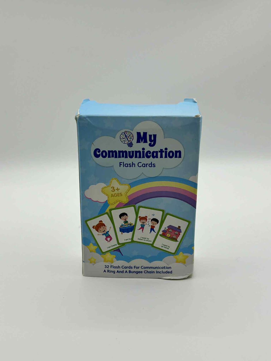 Box of 'My Communication Flash Cards' on a white background