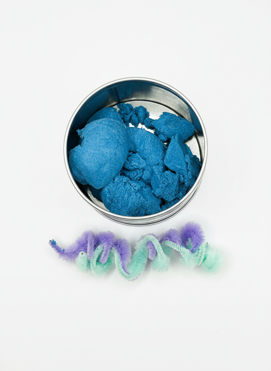 Birdseye view of the Create Your Own Monster Sensory Set for tactile sensory play