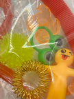 Sensory fidget bundle with spinning tops, stretchy rings and tactile toys for neurodivergent children
