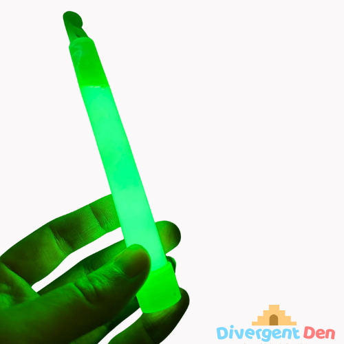 Green glow stick in use perfect for sensory visual stimulation for neurodivergent children or adults | The Divergent Den