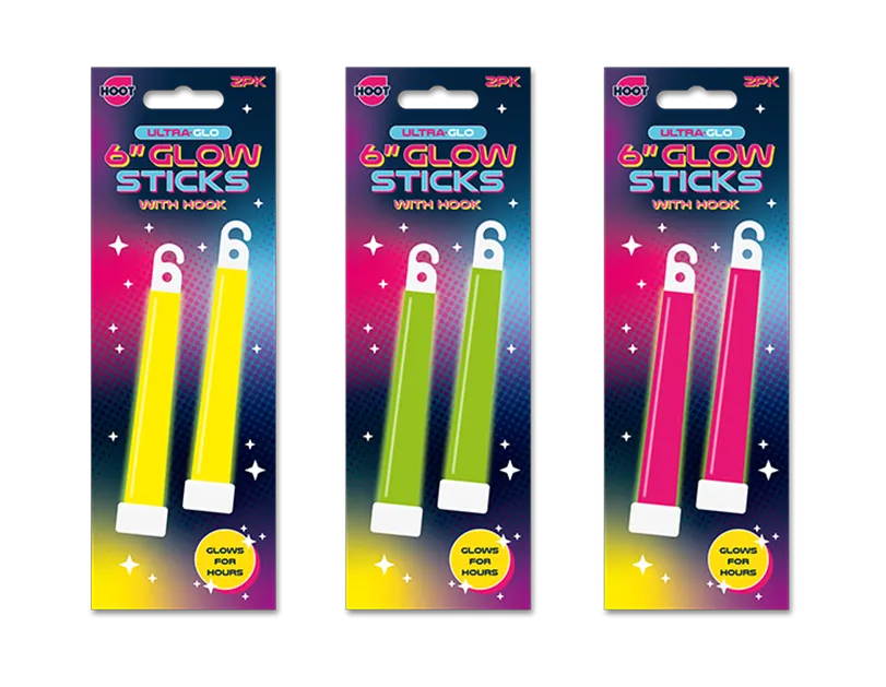 Glow Sticks  packaging – light-up sensory toys for neurodivergent kids showing the three different colours it comes in | The Divergent Den