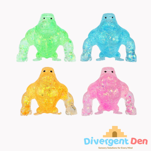 Gorilla Sugar Animal in all colours showing the variety of the fidget