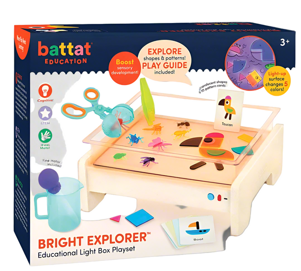 Illuminating Activity Table packaging – educational and sensory toy for children with autism, ADHD, and SPD | The Divergent Den