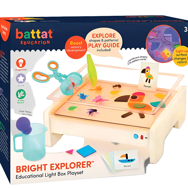 Illuminating Activity Table packaging – educational and sensory toy for children with autism, ADHD, and SPD | The Divergent Den