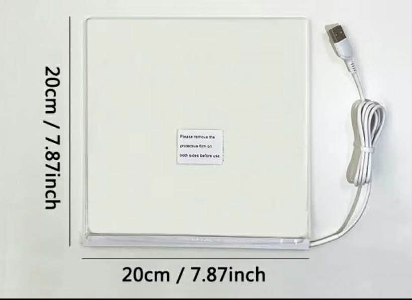 LED_Light_Up_Message_Board showing usb cable and size of the board