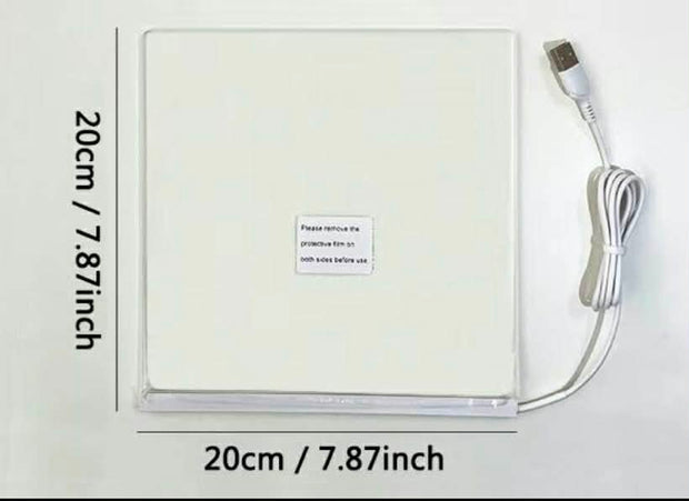 LED_Light_Up_Message_Board showing usb cable and size of the board