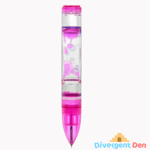 Liquid motion pen for calming stimulation for neurodivergent children and adults 