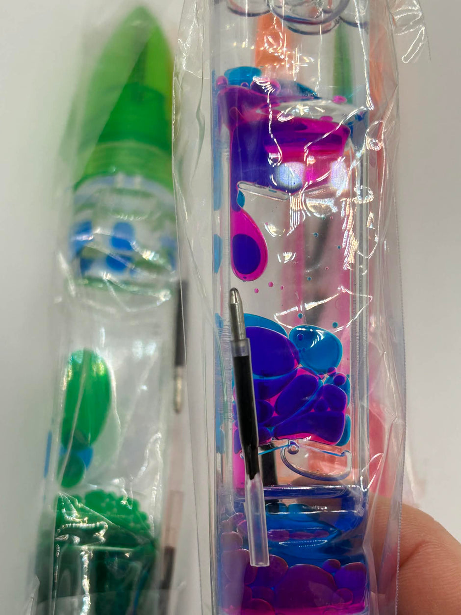 Liquid motion pen for calming stimulation for neurodivergent children and adults 