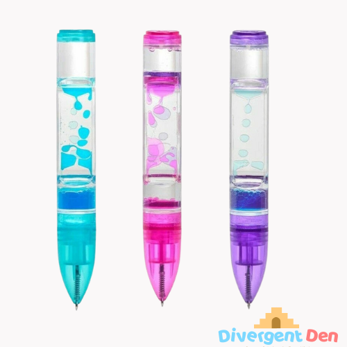 Liquid motion pen perfect for those with neurodivergence looking for calm and focus