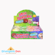 Display box of Mesh Squish Balls with colorful packaging on a white background