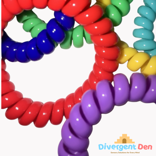 Close Up Chew & Oral Sensory Bracelet being used for safe oral sensory input and anxiety relief