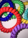 Close Up Chew & Oral Sensory Bracelet being used for safe oral sensory input and anxiety relief