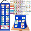 Close-up of PECS Visual Timetable Board showing illustrated activity cards and Velcro layout