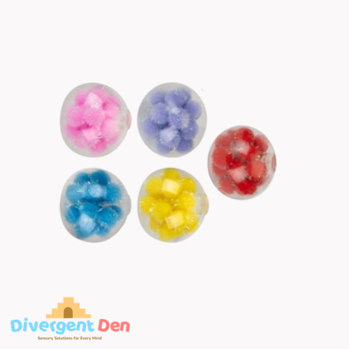 Pom Pom Squishy Ball 6.5cm