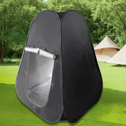 Sensory Blackout Tent outside showing the versatile use of the tent for those needing calm and regulation everywhere . | The Divergent Den