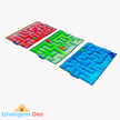 Sensory Maze Mats in blue, green and red from The Divergent Den
