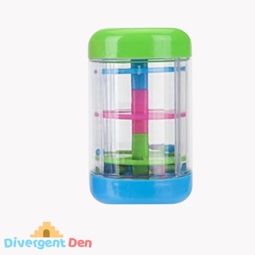 Sensory Rainmaker Toy showing the green and blue from The Divergent Den