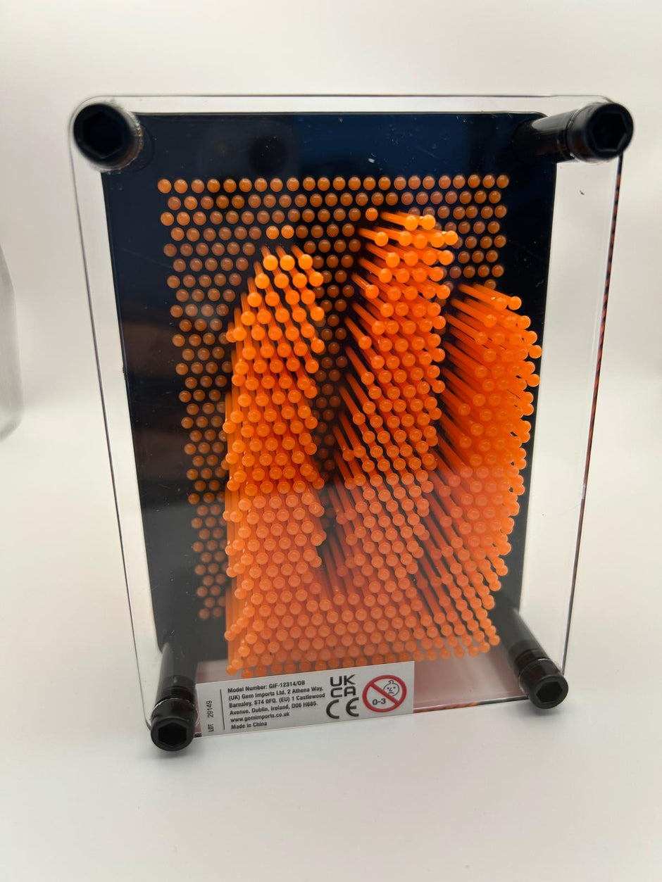Close-up of 3D pins forming hand shape – Neuro Touch sensory toy by The Divergent Den