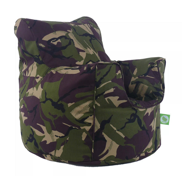 Sensory Bean Bag Chair Camo Style – calming and comfortable seating for neurodivergent children | The Divergent Den