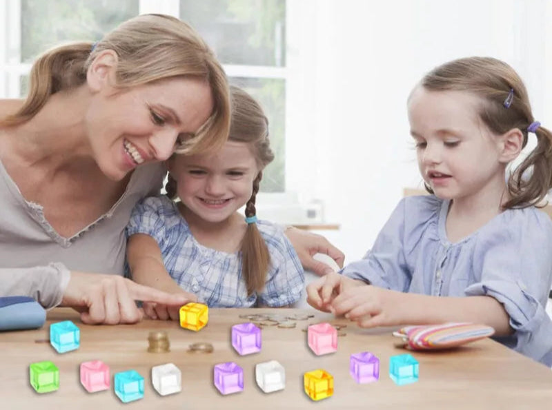 Hand using Sensory Fidget Cube demonstrating tactile features for anxiety relief and concentration
