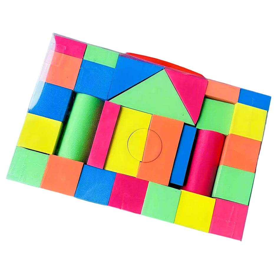 Sensory Foam Blocks 22-Piece Set packaging – educational and tactile sensory toy set for neurodivergent kids | The Divergent Den