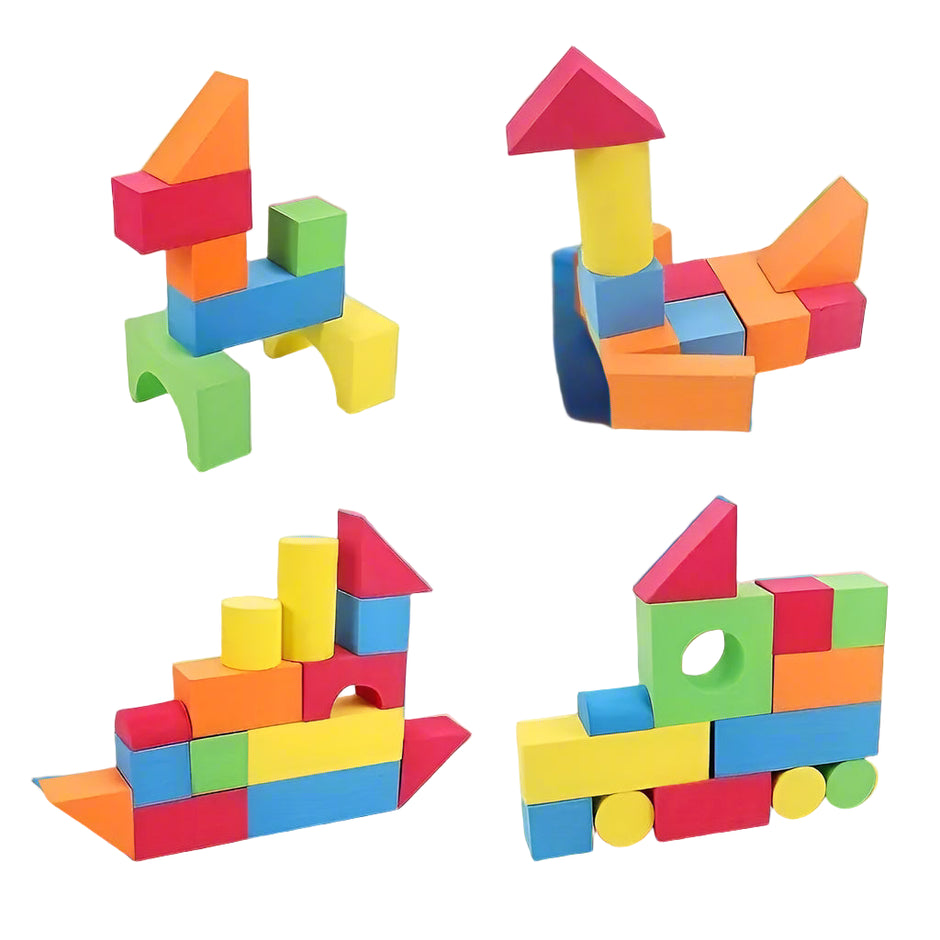 Sensory Foam Blocks 22-Piece Set – colourful tactile building blocks for neurodivergent children | The Divergent Den
