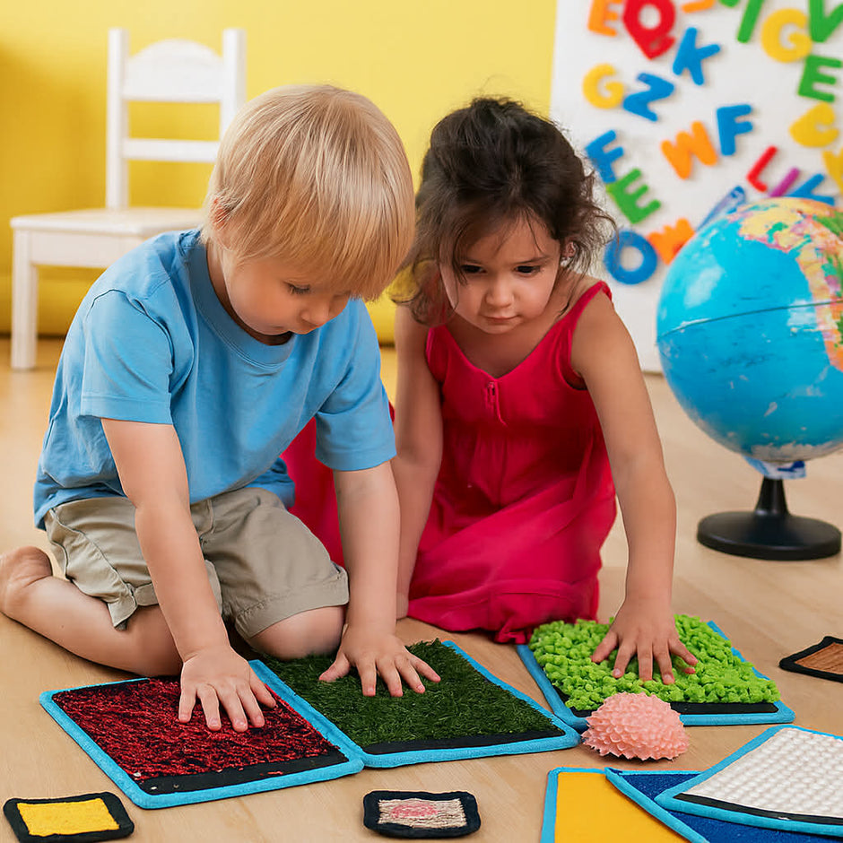 Sensory Floor Mat & Bean Bag Bundle 15-Piece