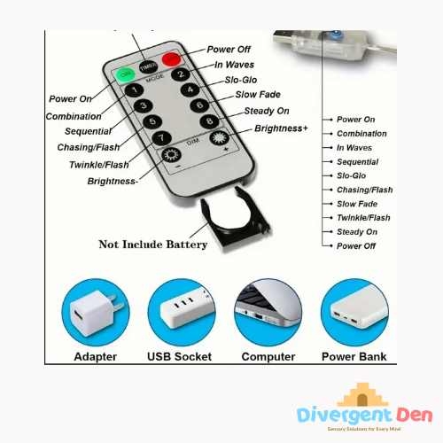 LED Sensory Curtain Lights - The Divergent Den